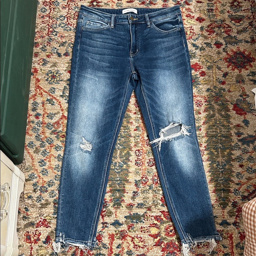 Flying Monkey Distressed Straight Leg Jeans